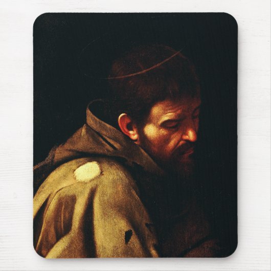 Saint Francis van Assisi door Caravaggio Muismat (Voorkant)
