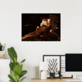 Saint Francis van Assisi door Caravaggio Poster (Thuiskantoor)