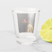 Saint Francis van Assisi door Caravaggio Shot Glas (Achterkant)
