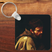 Saint Francis van Assisi door Caravaggio Sleutelhanger (Voorkant)