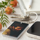 Saint Francis van Assisi door Caravaggio Sleutelhanger (Voorkant Rechts)