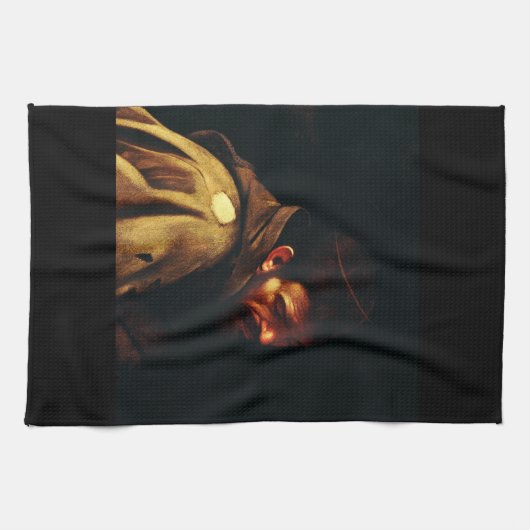 Saint Francis van Assisi door Caravaggio Theedoek (Horizontaal)