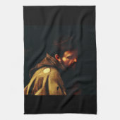 Saint Francis van Assisi door Caravaggio Theedoek (Verticaal)
