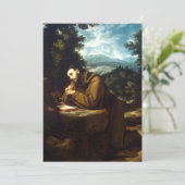 Saint Francis van Assisi Feestdagenkaart (Staand voorkant)