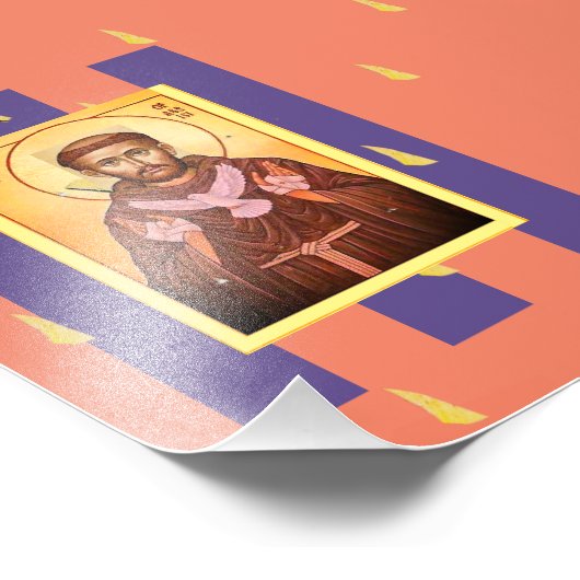 Saint Francis van Assisi Foto Afdruk (Hoek)