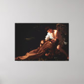 Saint Francis van Assisi in Ecstasy door Caravaggi Canvas Afdruk (Voorkant)