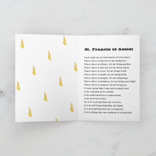 Saint Francis van Assisi Kaart (Binnen)