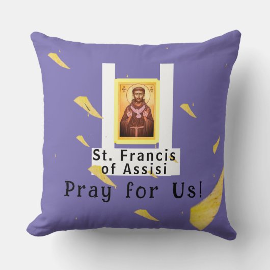 Saint Francis van Assisi Kussen (Voorkant)