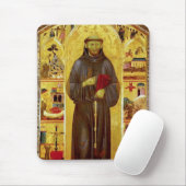 Saint Francis van Assisi Medieval Fine Art Icon Muismat (Met muis)