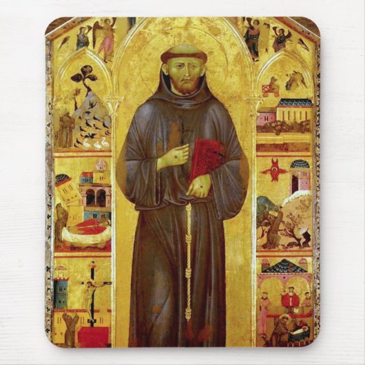 Saint Francis van Assisi Medieval Fine Art Icon Muismat (Voorkant)
