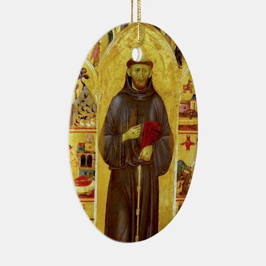 Saint Francis van Assisi Medieval Iconography Keramisch Ornament (Rechts)