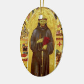 Saint Francis van Assisi Medieval Iconography Keramisch Ornament (Links)