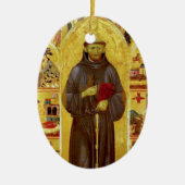 Saint Francis van Assisi Medieval Iconography Keramisch Ornament (Voorkant)