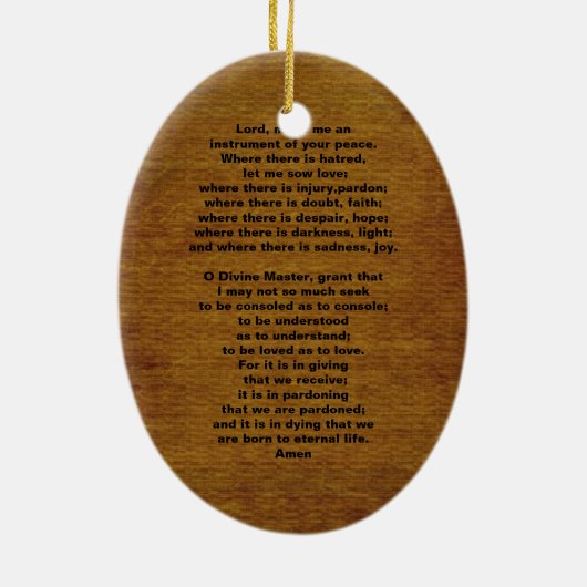 Saint Francis van Assisi Medieval Iconography Keramisch Ornament (Achterkant)