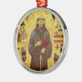 Saint Francis van Assisi Medieval Iconography Metalen Ornament (Links)