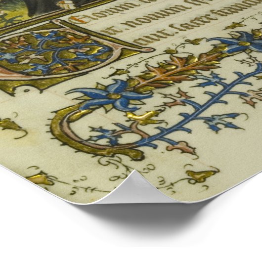 Saint Francis van Assisi Medieval Manuscript Poster (Hoek)