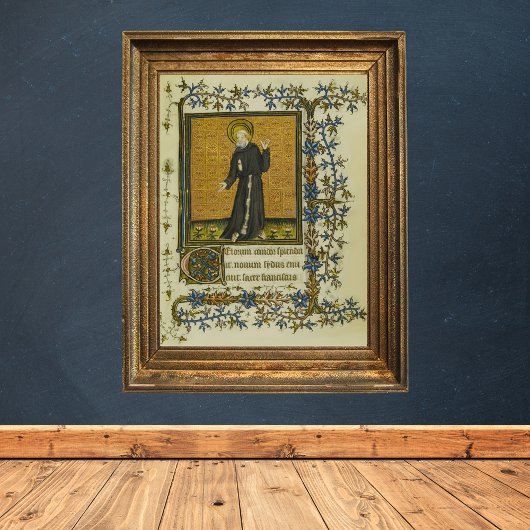 Saint Francis van Assisi Medieval Manuscript Poster