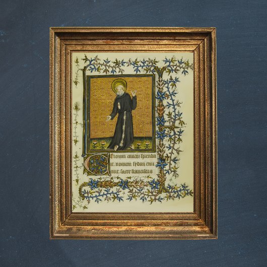 Saint Francis van Assisi Medieval Manuscript Poster