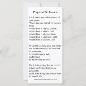 Saint Francis van Assisi Prayer Kaart (Voorkant)
