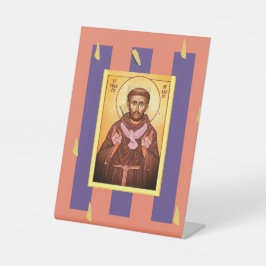 Saint Francis van Assisi Reclamebord Met Voetstuk