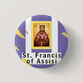 Saint Francis van Assisi Ronde Button 3,2 Cm (Voorkant)