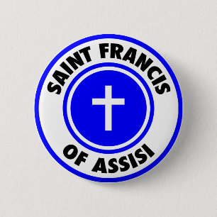 Saint Francis van Assisi Ronde Button 5,7 Cm