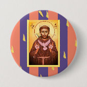 Saint Francis van Assisi Ronde Button 7,6 Cm (Voorkant)