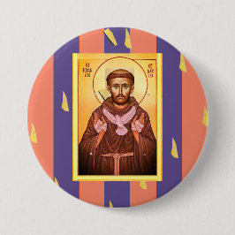 Saint Francis van Assisi Ronde Button 7,6 Cm