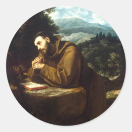 Saint Francis van Assisi Ronde Sticker