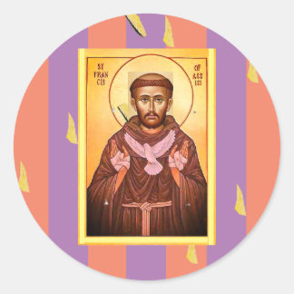 Saint Francis van Assisi Ronde Sticker
