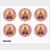 Saint Francis van Assisi Ronde Sticker (Vel)