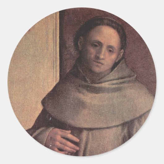 Saint Francis van Assisi Ronde Sticker (Voorkant)
