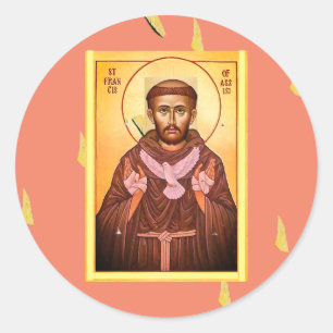 Saint Francis van Assisi Ronde Sticker