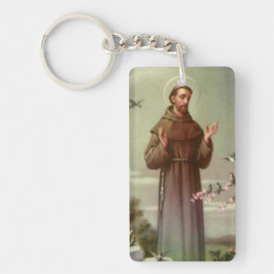 Saint Francis van Assisi Sleutelhanger
