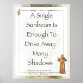 Saint Francis van Assisi Sunbeam PRAYER Poster (Voorkant)