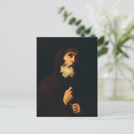 Saint Francis van Paola Briefkaart (Staand voorkant)