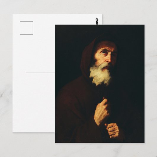 Saint Francis van Paola Briefkaart (Voorkant / Achterkant)