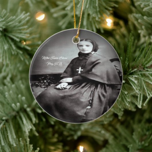 Saint Francis Xavier Cabrini Keramisch Ornament (Boom)