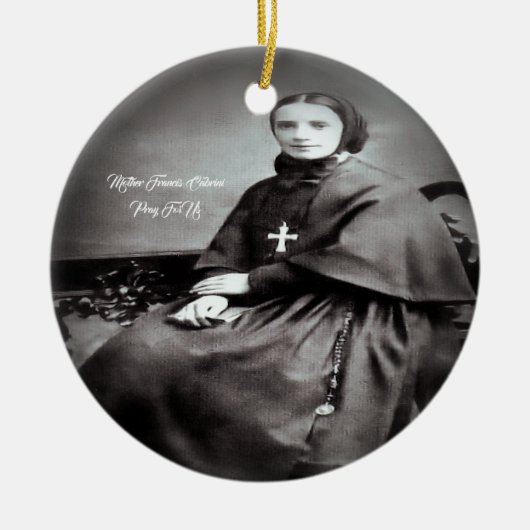 Saint Francis Xavier Cabrini Keramisch Ornament (Voorkant)