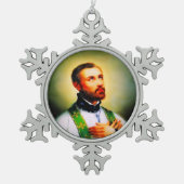 Saint Francis Xavier Tin Sneeuwvlok Ornament (Voorkant)