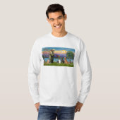 Saint Francius - 3 honden, 2 katten +++ T-shirt (Voorkant volledig)