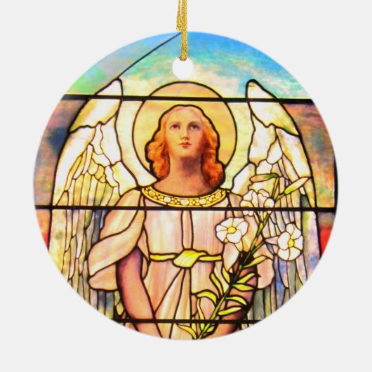 Saint Gabriel Keramisch Ornament (Achterkant)
