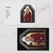 SAINT-GALGANO, zwart wit metallisch goud Visitekaartje (Voorkant / Achterkant)