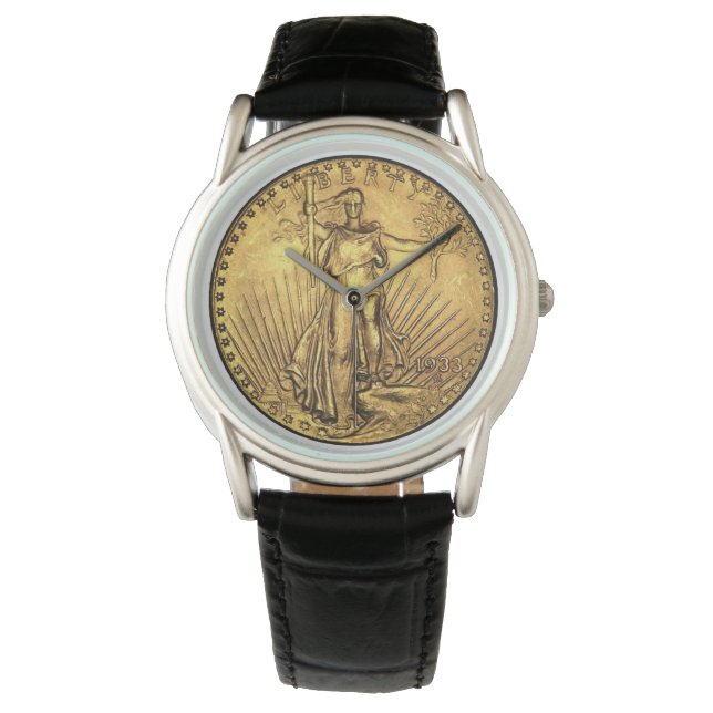 Saint-Gaudens Dubbele Adelaar Horloge (Voorkant)