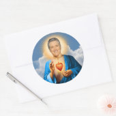 Saint Gavin Newsom Gebedskaars Ronde Sticker (Envelop)