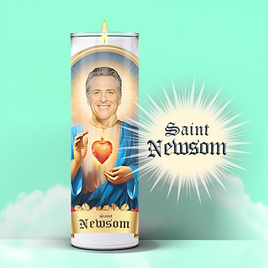 Saint Gavin Newsom Gebedskaars Sticker