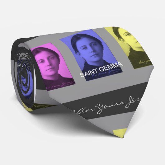 SAINT GEMMA "I AM YOURS JESUS" STROPDAS (Opgerold)