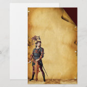 SAINT GEORGE ANTIEK PERKAMENT BRIEFPAPIER (Voorkant / Achterkant)