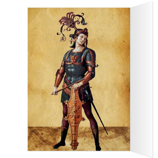 Saint George, bruin perkament (Binnen (Links))