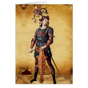 Saint George, bruin perkament